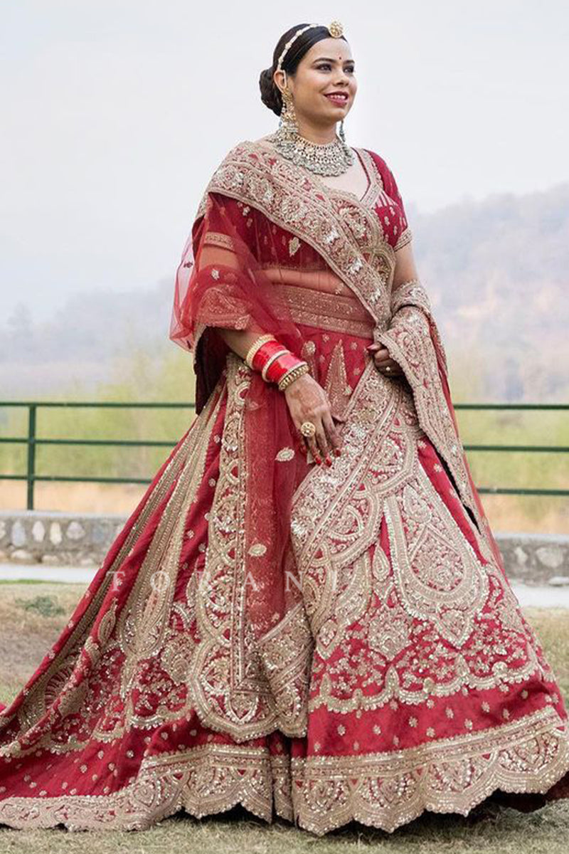 Meghna Sharma in our Custom Bridal Lehenga Set