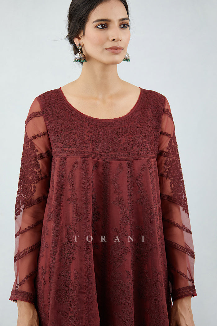 Mahogany Sutlej Anarkali Set