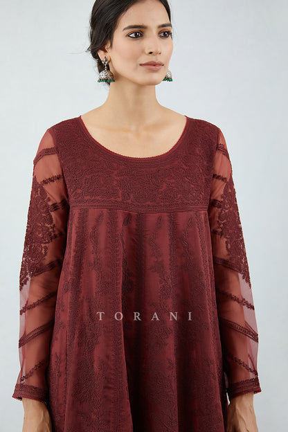 Mahogany Sutlej Anarkali Set