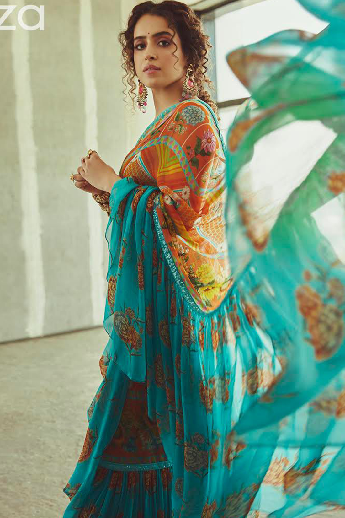 Sanya Malhotra in Firoza Ikjot Saree from Torani