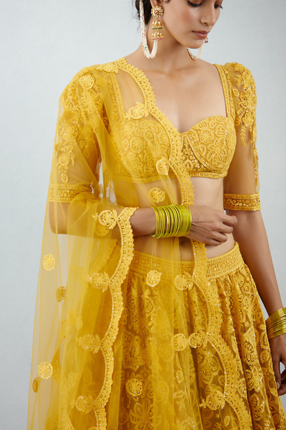 Nora Fatehi in our Sunehra Hansini Lehenga Set