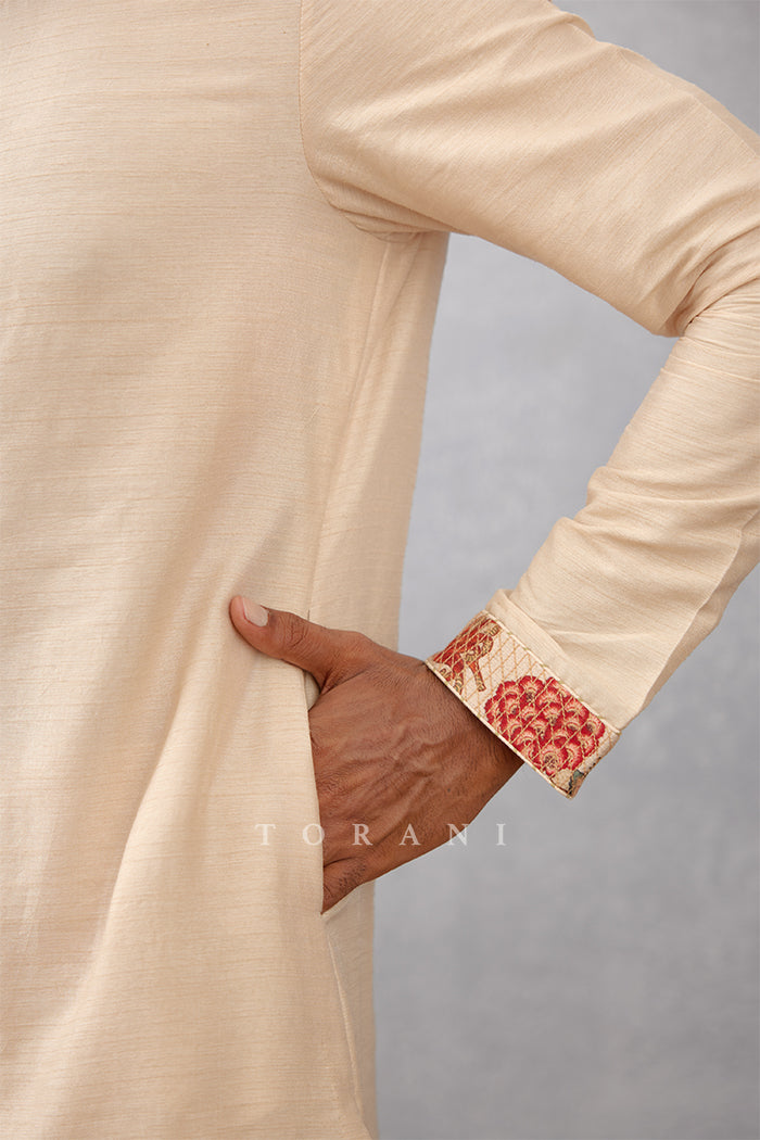 Airawata Ecru Faiz Bandi Set