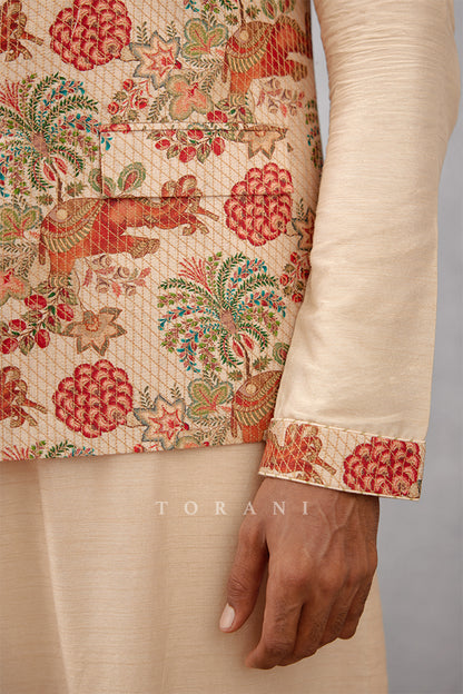 Airawata Ecru Faiz Bandi Set