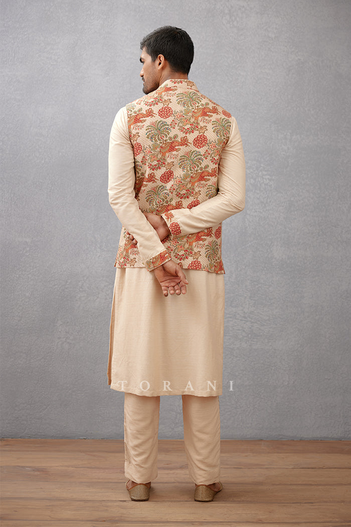 Airawata Ecru Faiz Bandi Set