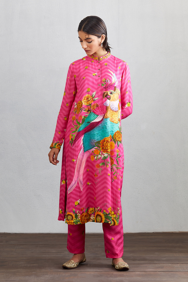 Women's Cotton Silk kurta set in digital print