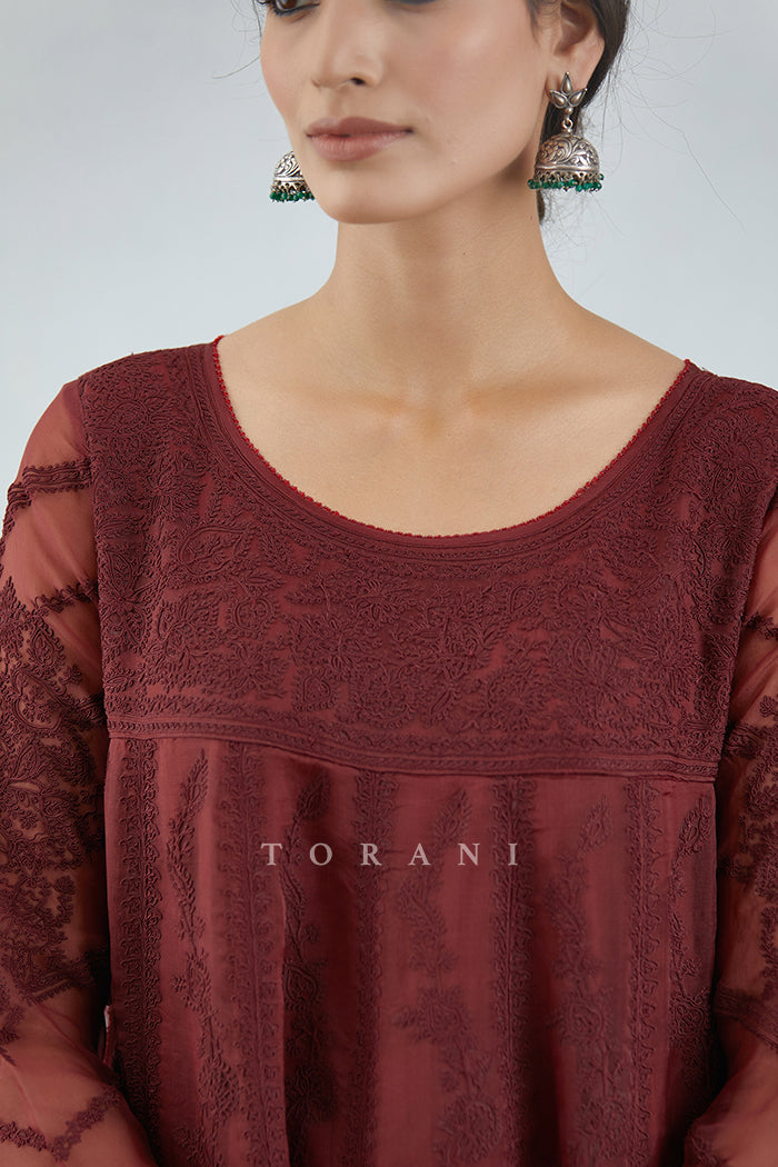 Mahogany Sutlej Anarkali Set