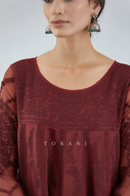 Mahogany Sutlej Anarkali Set