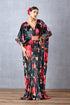 Navy Blue Chintz Printed Free Size Kaftan