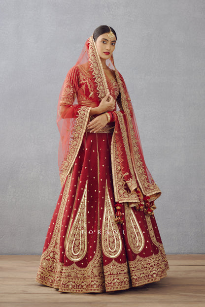 Vasudha Roy in our Sindoori Suhani Lehenga Set