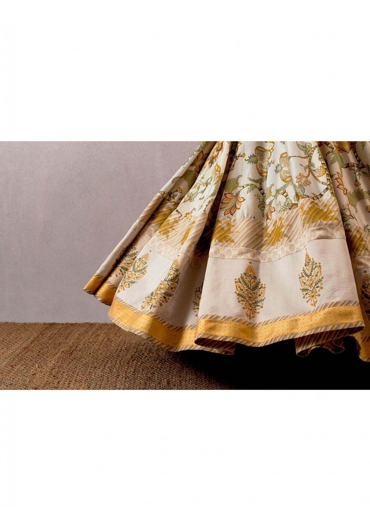 Sarson Cheent Aari Waraq Lehenga Set