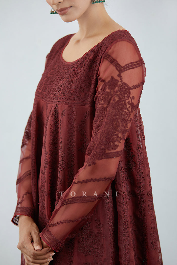 Mahogany Sutlej Anarkali Set