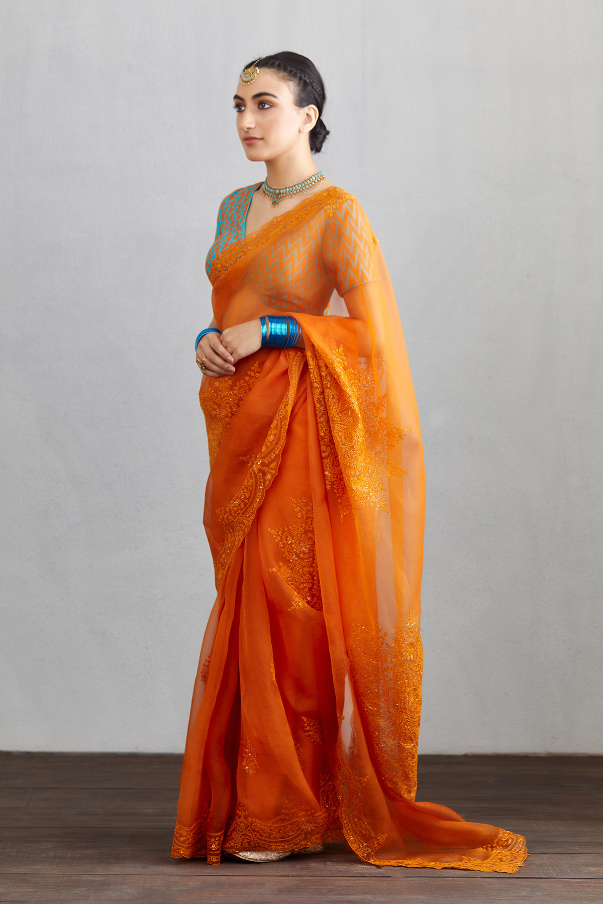 Sanya Malhotra In Our Santree Yuvani Guncha Saree Set