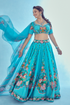 MADHURI DIXIT IN DIGITAL PRINTED BLUE LEHENGA SET