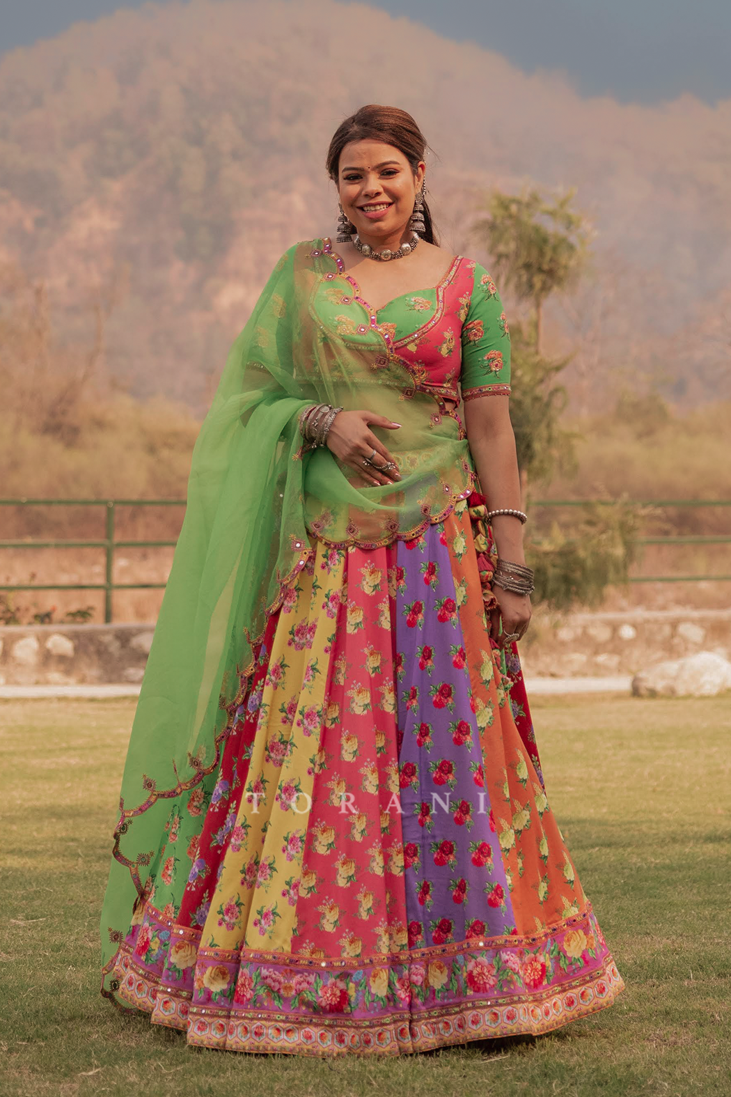 Meghna Sharma in our Satrangi Waheeda Lehenga Set