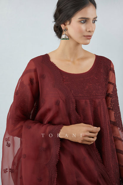 Mahogany Sutlej Anarkali Set