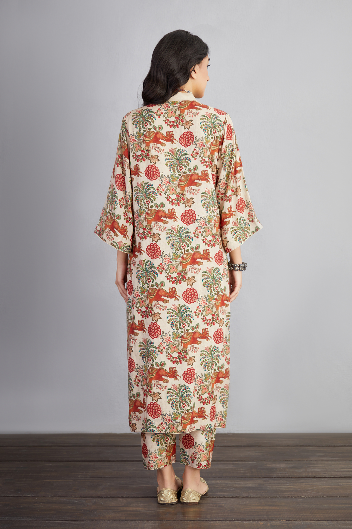 Airawata Ecru Barkha Co-ord Set