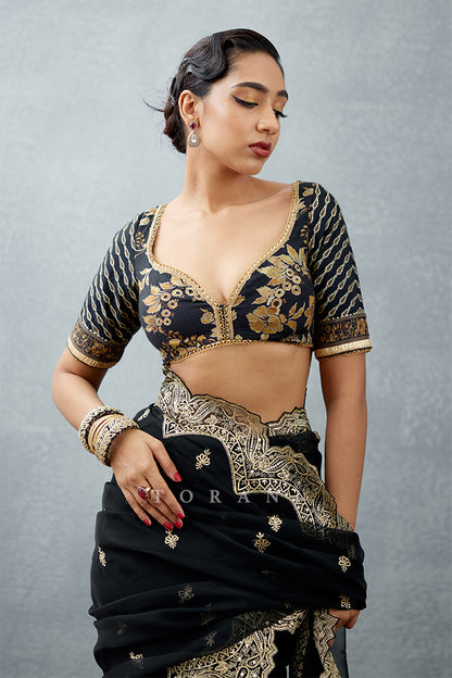 Shruti Hassan in our Gulghast Huma Saree Set