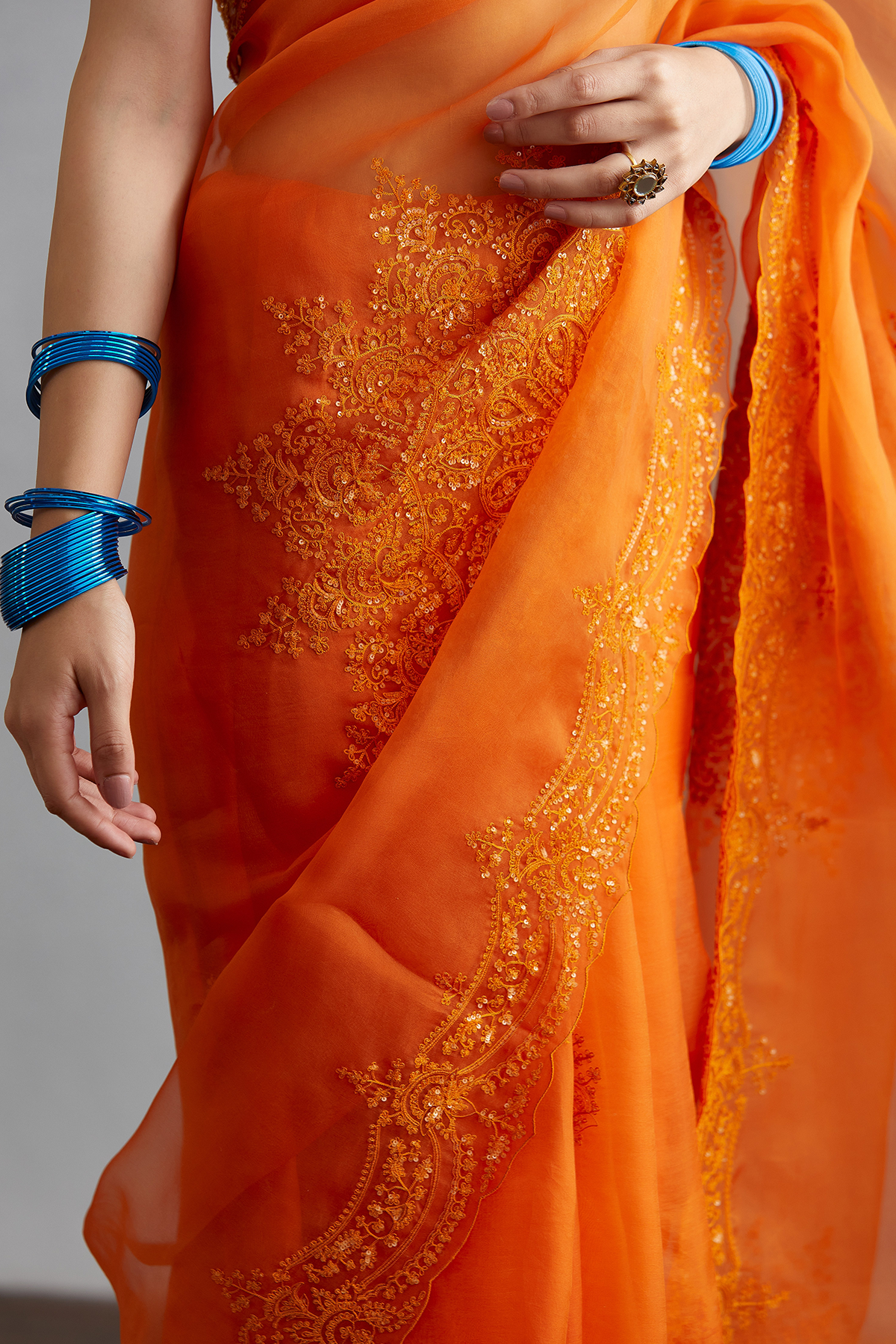 Sanya Malhotra In Our Santree Yuvani Guncha Saree Set