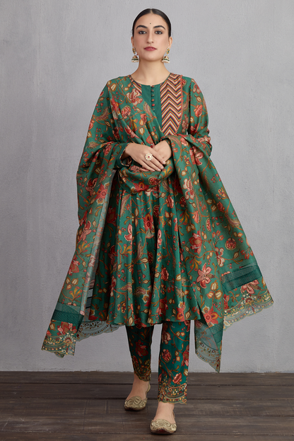 Sheesham Saba Anarkali Kurta Set
