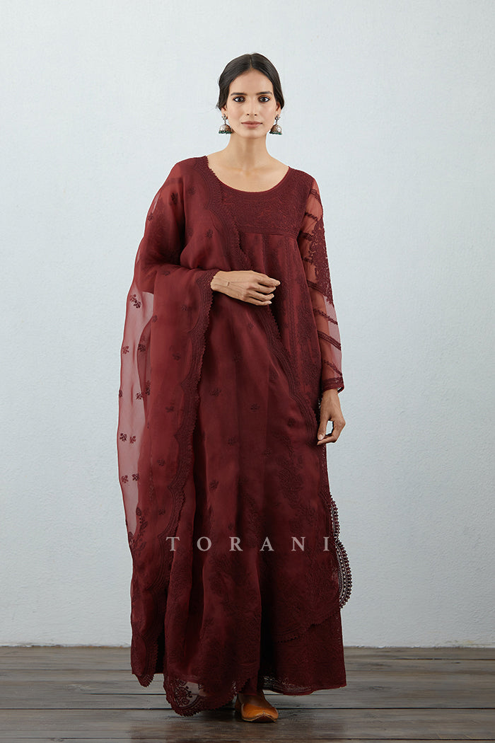 Mahogany Sutlej Anarkali Set