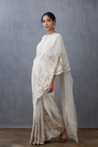 Varalika Dev in our Swetah Oshma Organza Saree Set