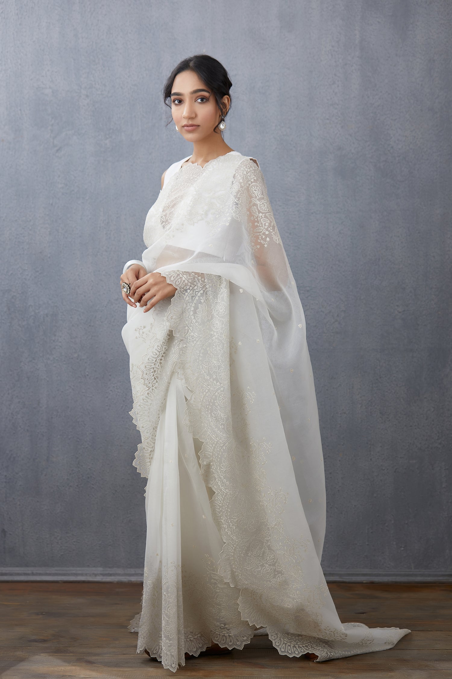 Kreenal Gala in our Swetah Farrin Saree Set