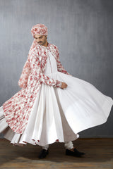 Men's Printed Handwoven Chanderi Long jacket