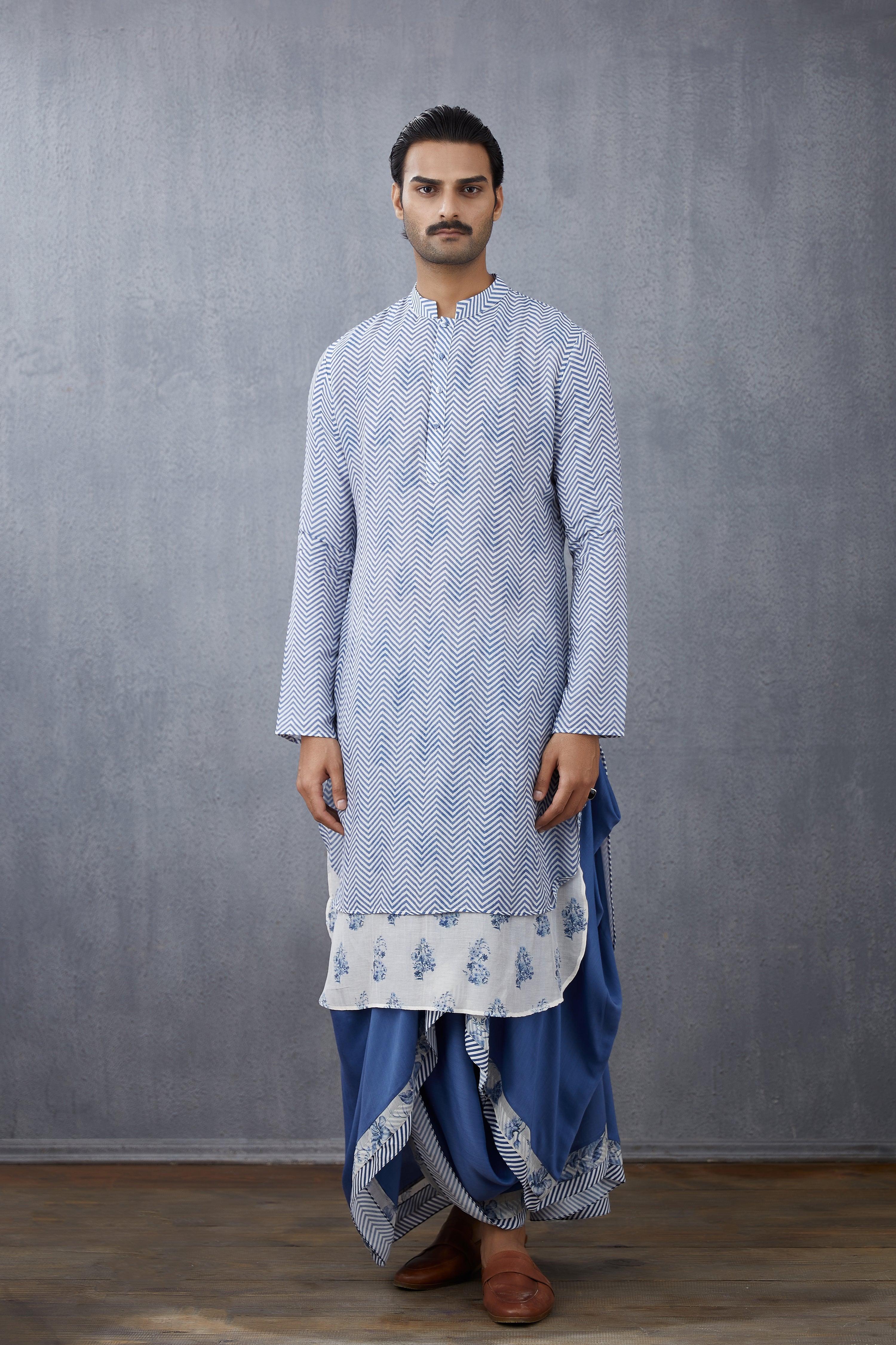 Neeli Booti Rafik Dhoti Set