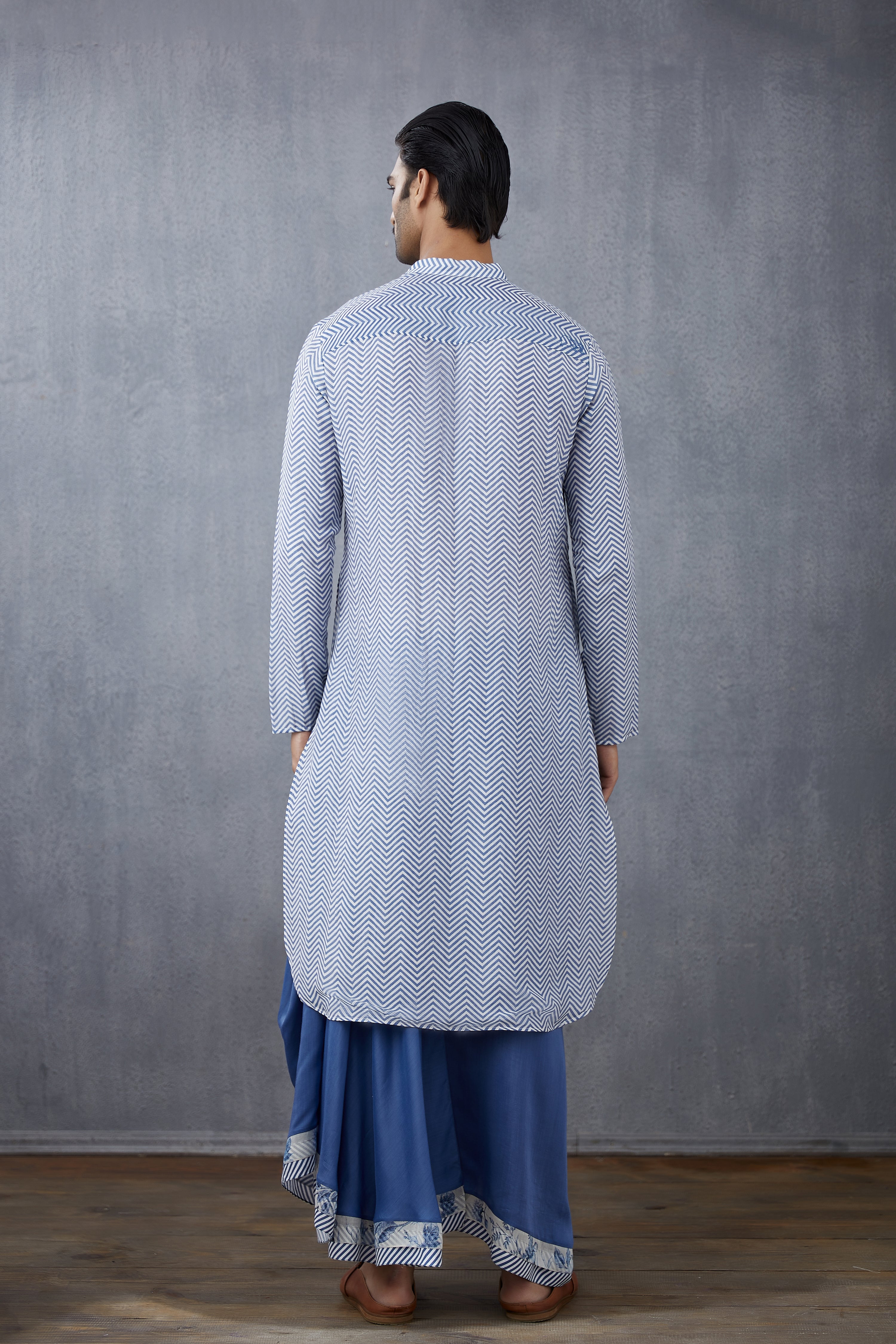 Neeli Booti Rafik Dhoti Set