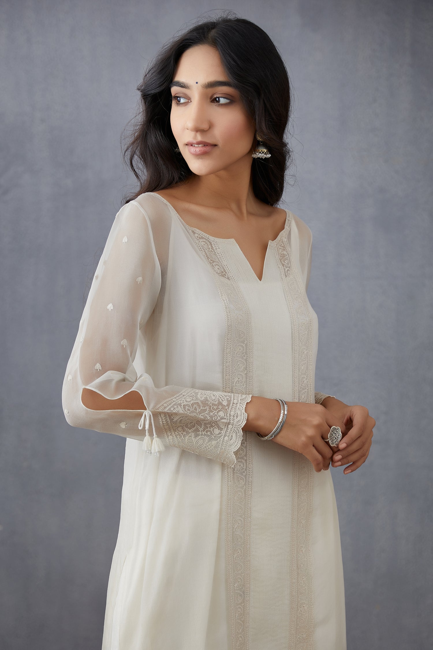 Swetah Abhra Kurta Set