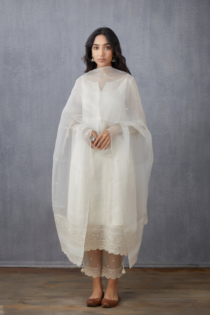 Swetah Abhra Kurta Set