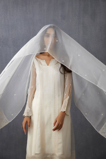 Swetah Abhra Kurta Set