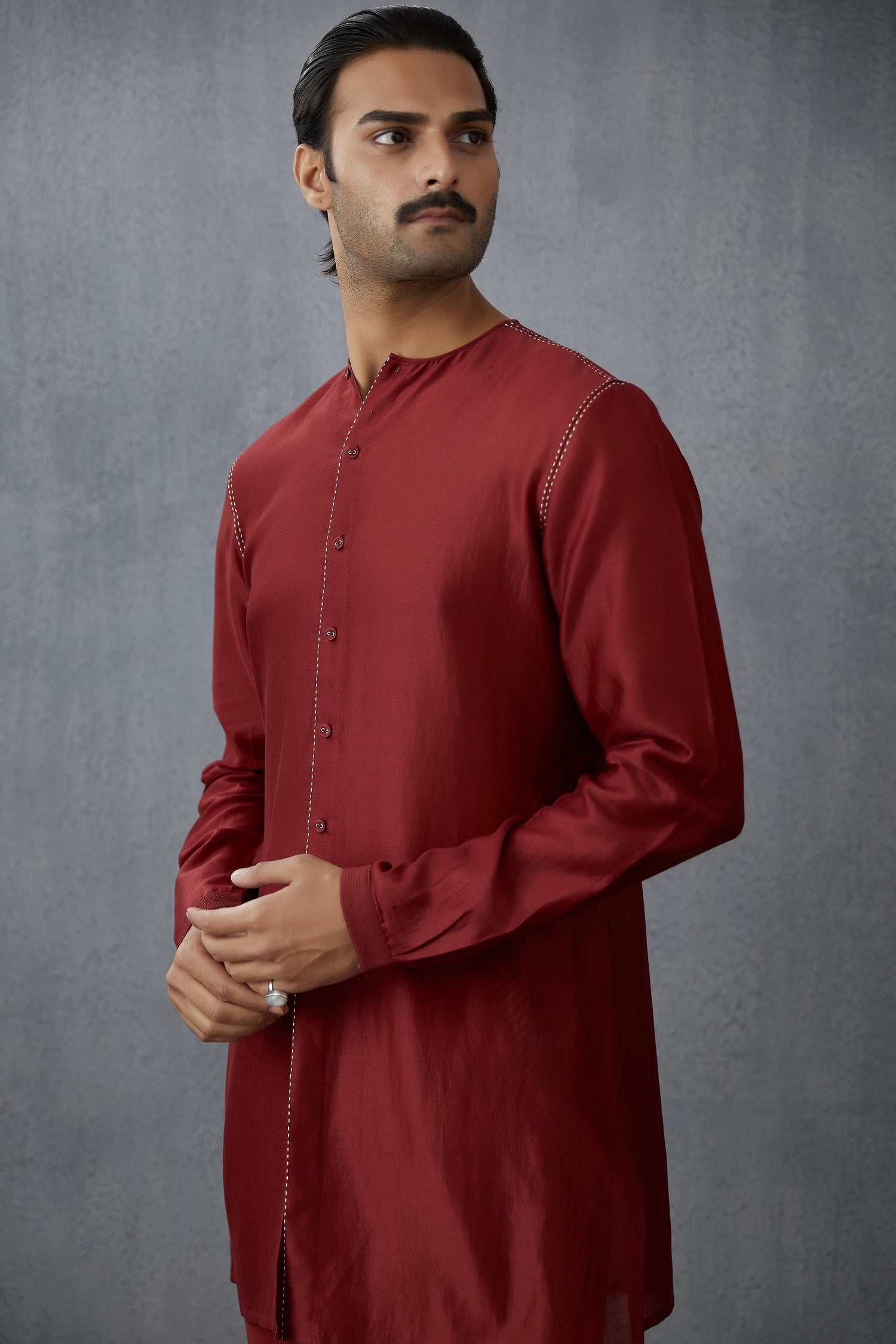 Bhuri Chanderi Imam Jacket Set