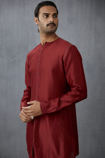 Bhuri Chanderi Imam Jacket Set