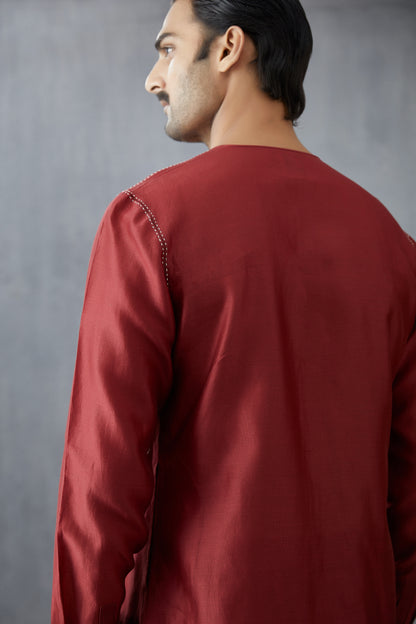 Bhuri Chanderi Imam Jacket Set