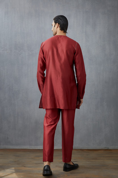 Bhuri Chanderi Imam Jacket Set