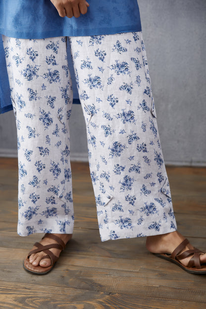 Neeli Chanderi Mir Kurta Set