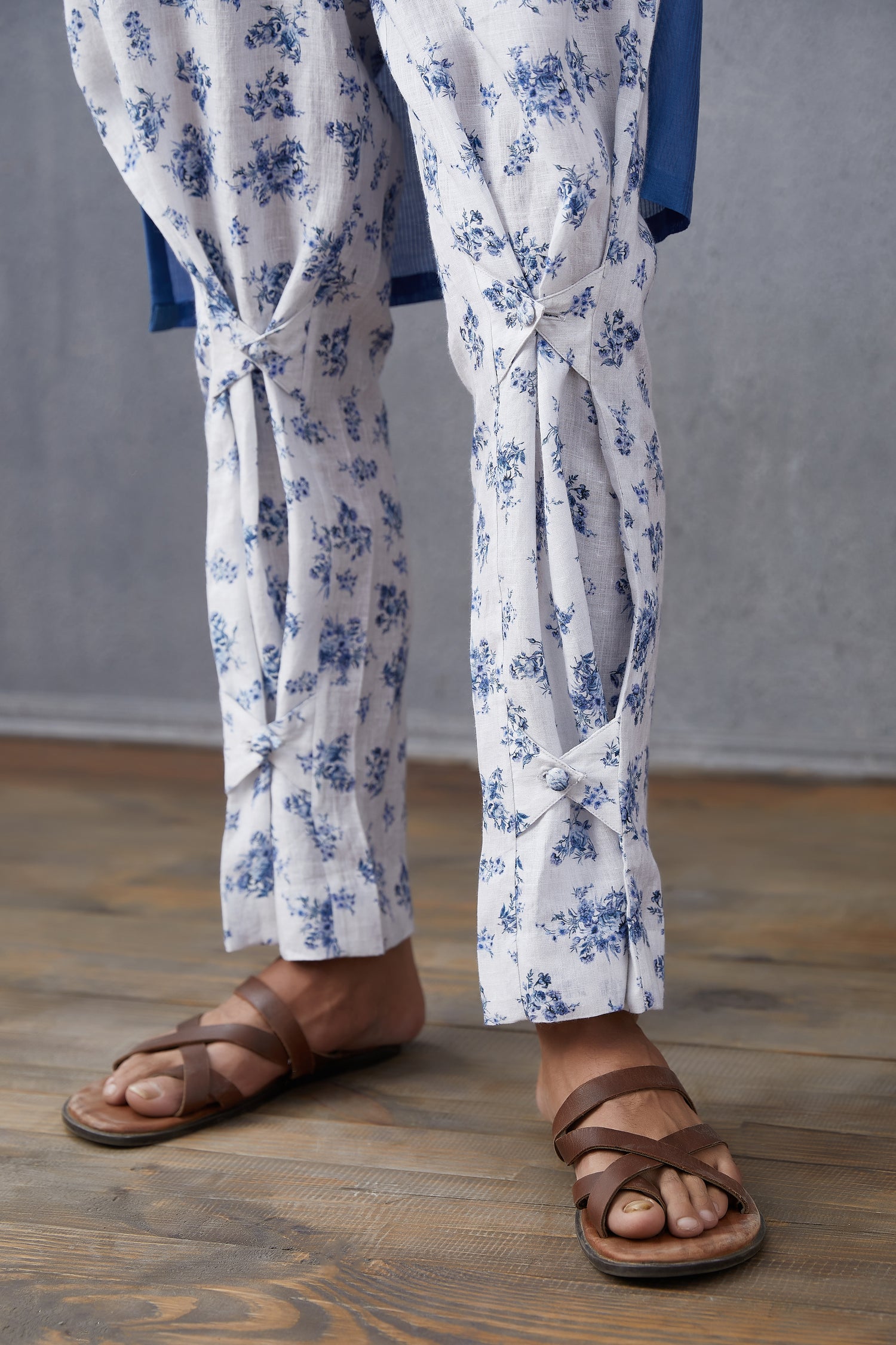 Neeli Chanderi Mir Kurta Set