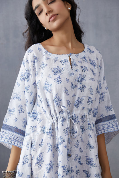 Neeli Gul Booti Rhia Kaftan