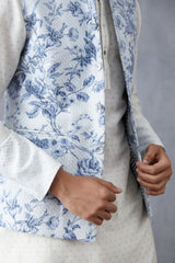 Men's Designer Handwoven Chanderi Bandi jacket