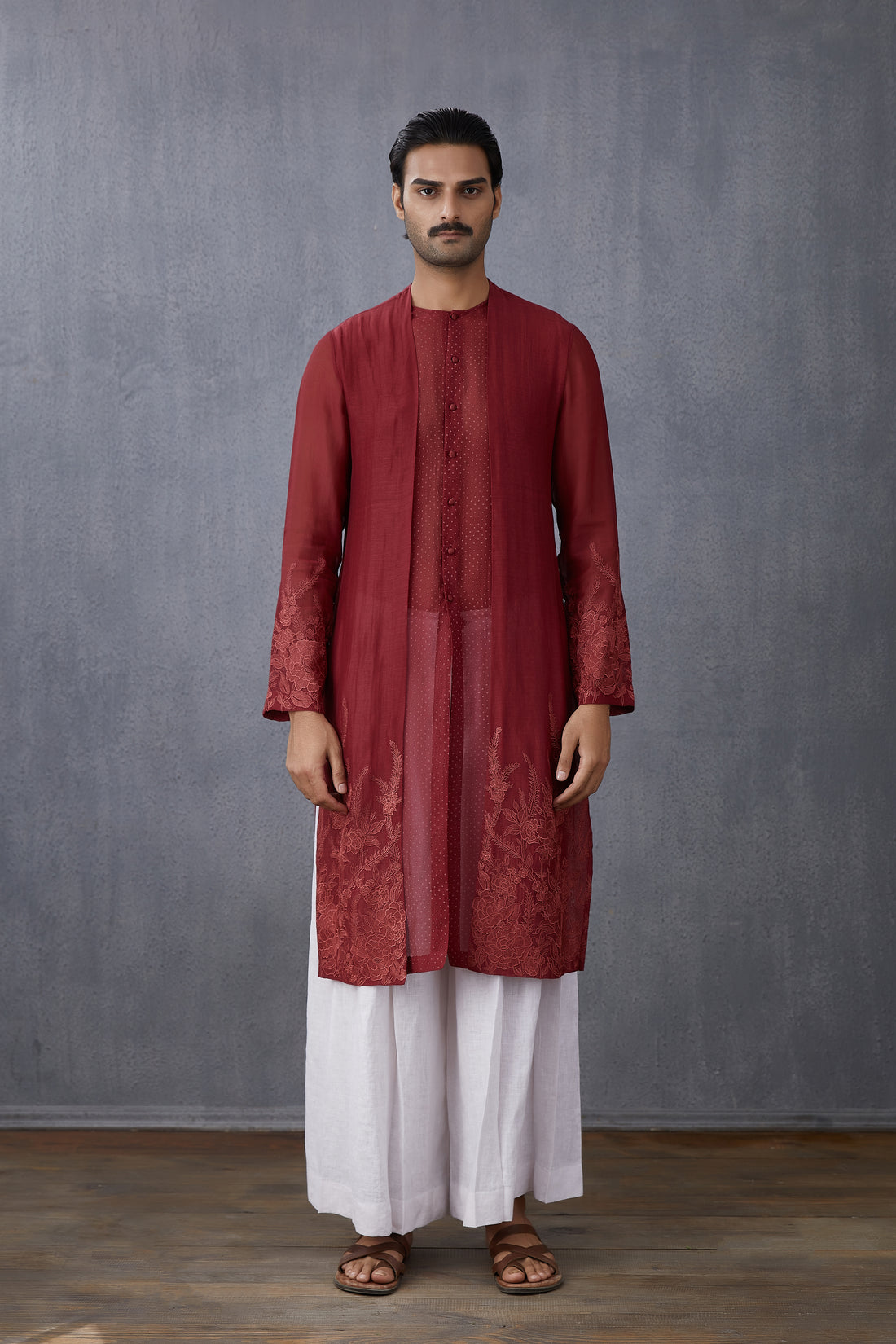 Bhoori Chanderi Mirziya Kurta Set