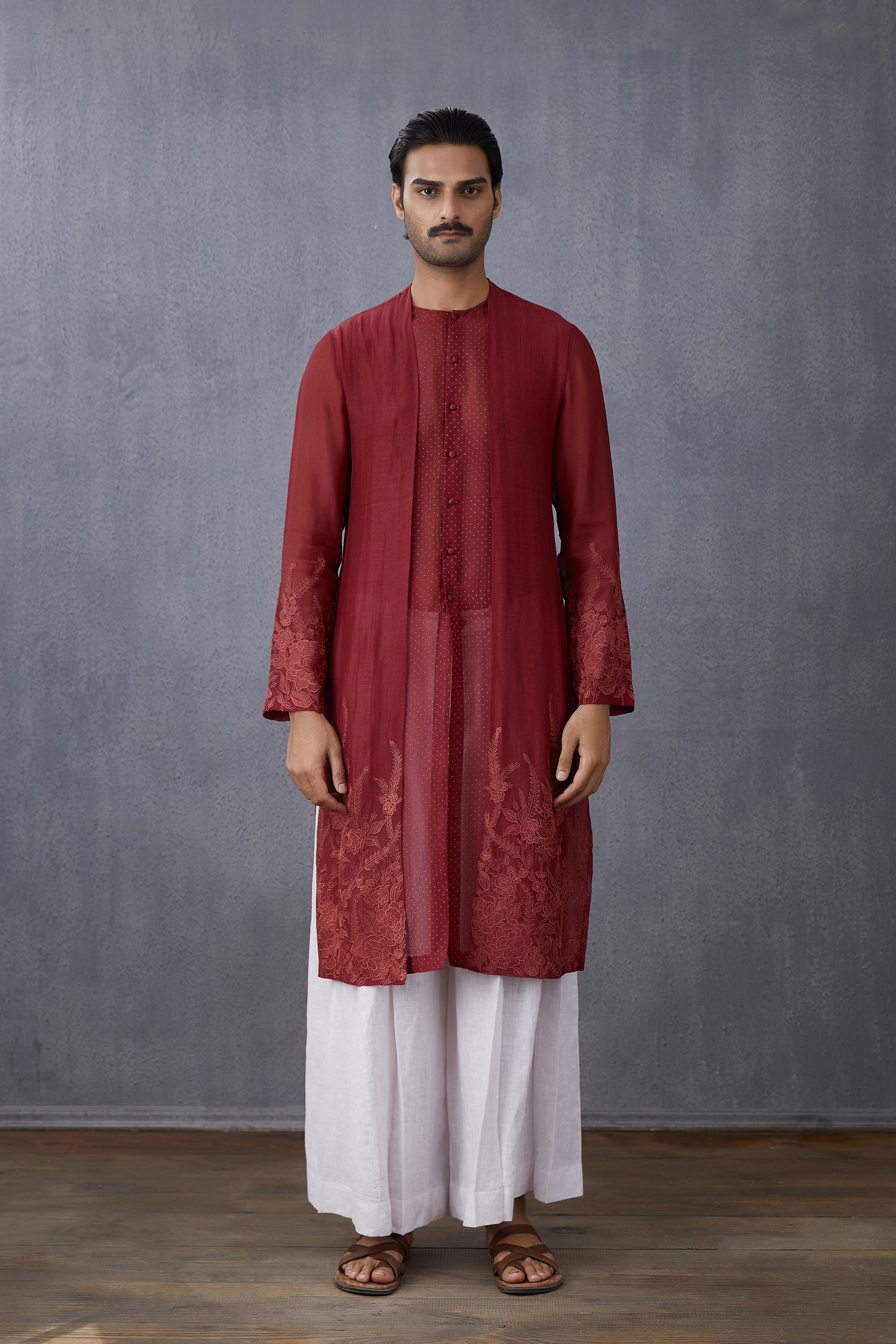 Bhoori Chanderi Mirziya Kurta Set