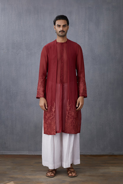 Bhoori Chanderi Mirziya Kurta Set