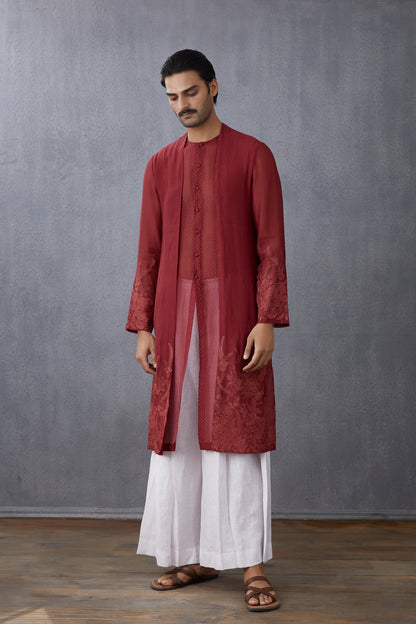 Bhoori Chanderi Mirziya Kurta Set
