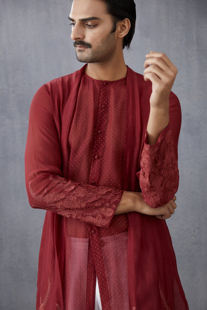 Bhoori Chanderi Mirziya Kurta Set