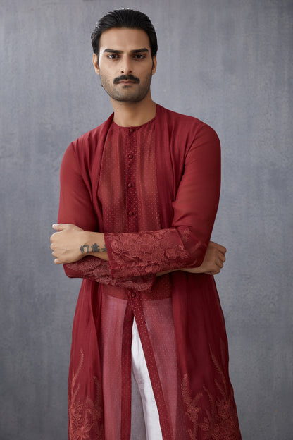 Bhoori Chanderi Mirziya Kurta Set