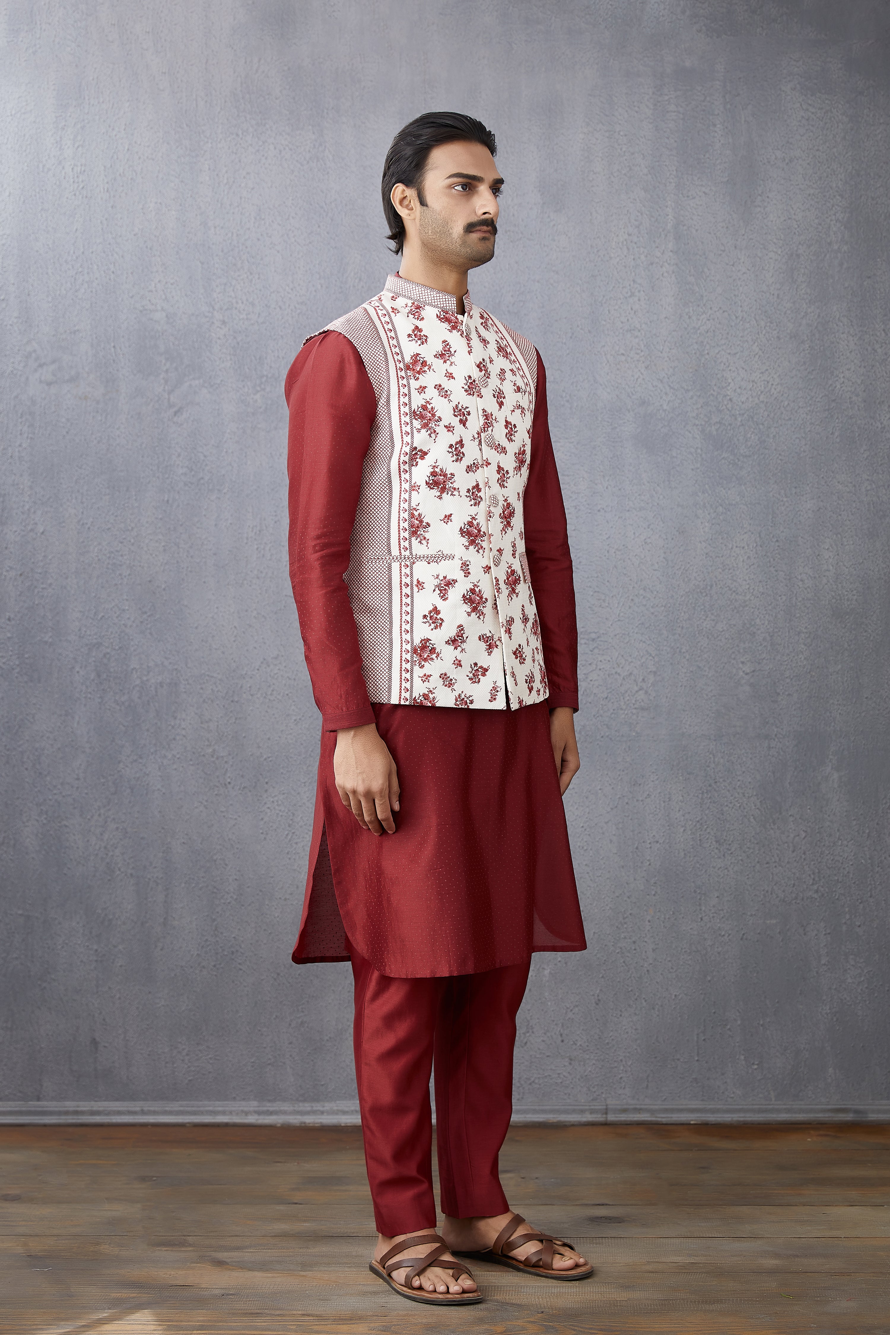 Bhoori Chanderi Kaazi Bandi Set