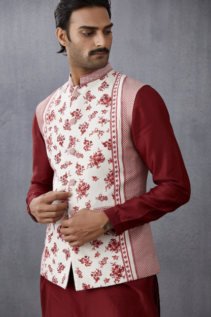 Bhoori Chanderi Kaazi Bandi Set