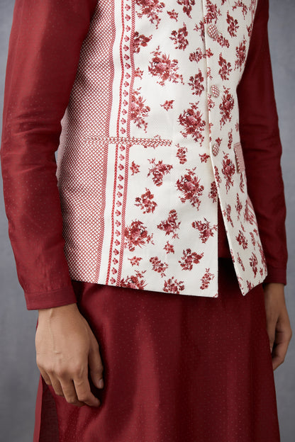 Bhoori Chanderi Kaazi Bandi Set