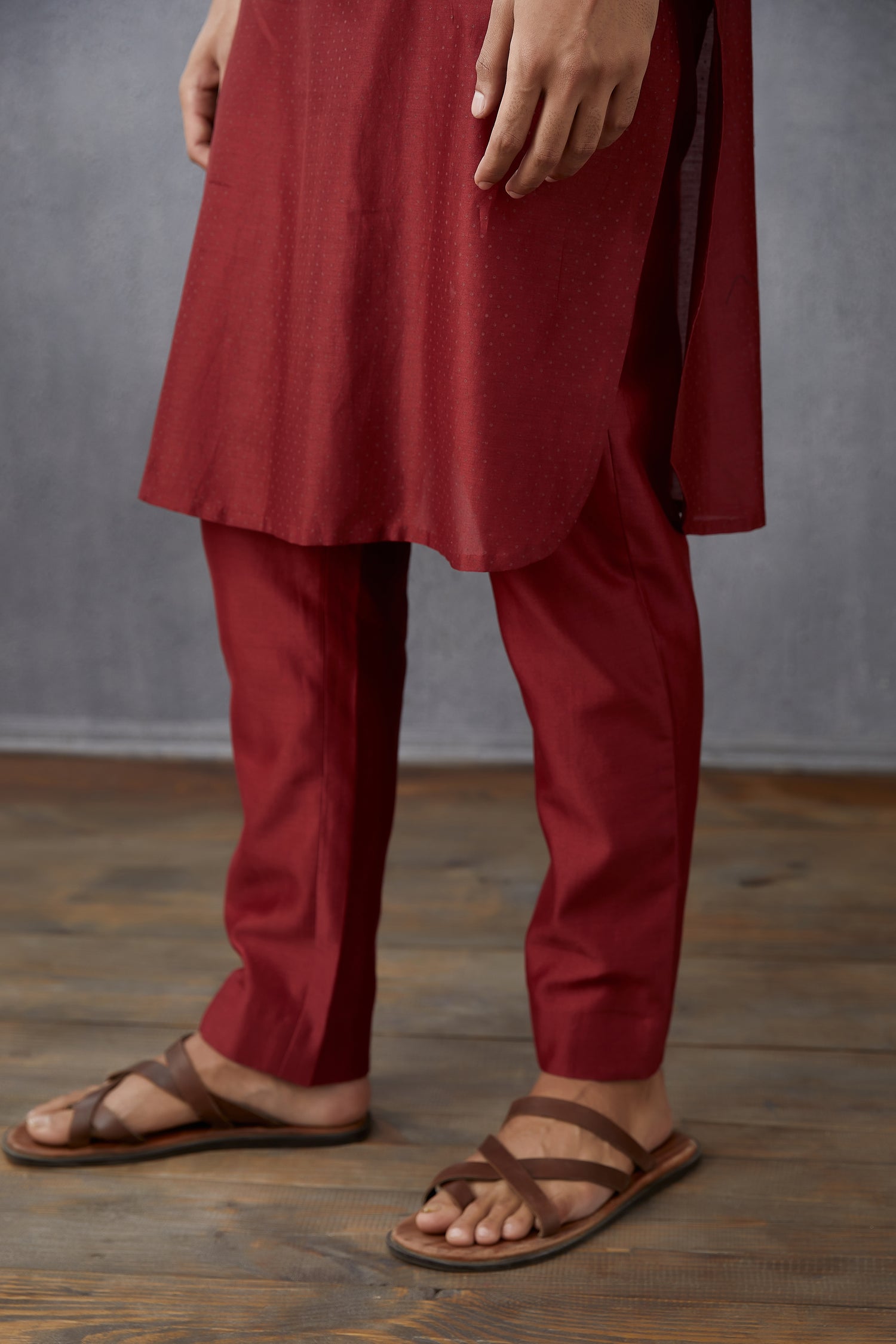 Bhoori Chanderi Kaazi Bandi Set